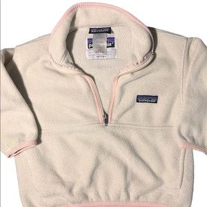Patagonia synchilla half zip pull over fleece girls size cc’s (3-4)